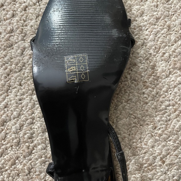 ASOS black strappy square toe kitten heels sz 7 - Picture 3 of 4